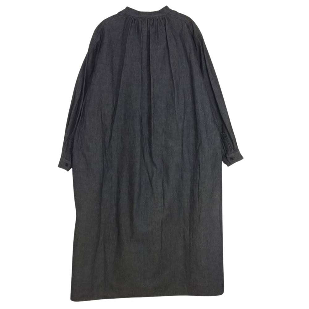 YAECA ヤエカ × HOBONICHI ほぼ日 エルディーケーウェア 020106 ロングスモッグドレス シャツ グレー系 M【中古】