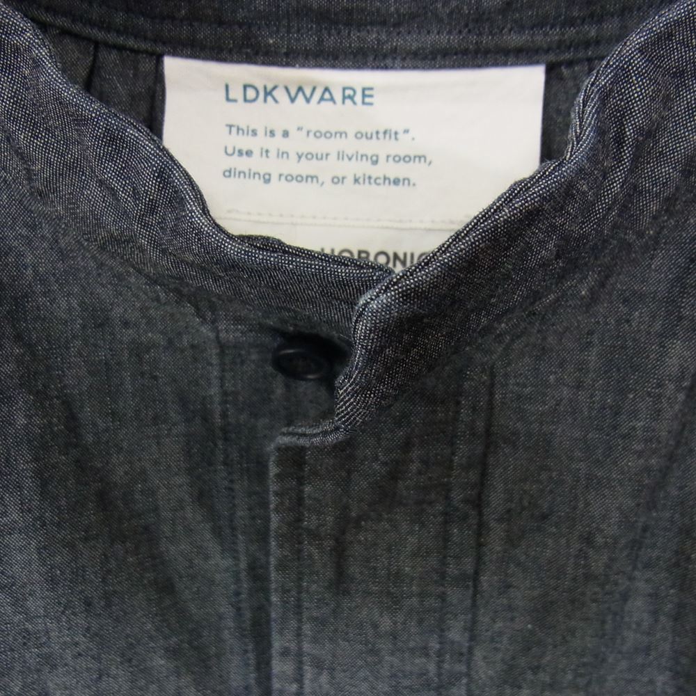 YAECA ヤエカ × HOBONICHI ほぼ日 エルディーケーウェア 020106 ロングスモッグドレス シャツ グレー系 M【中古】