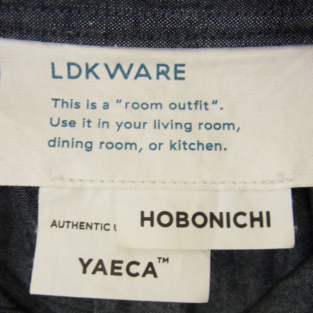 YAECA ヤエカ × HOBONICHI ほぼ日 エルディーケーウェア 020106 ロングスモッグドレス シャツ グレー系 M【中古】