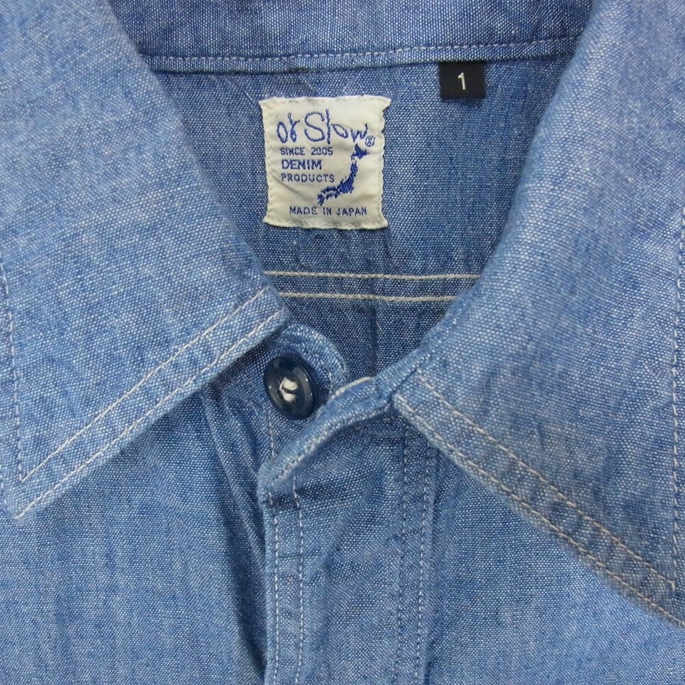 orSlow オアスロウ VINTEGE FIT DENIM SHIRT ヴィンテージ フィット デニム シャツ インディゴブルー系 1【美品】【中古】