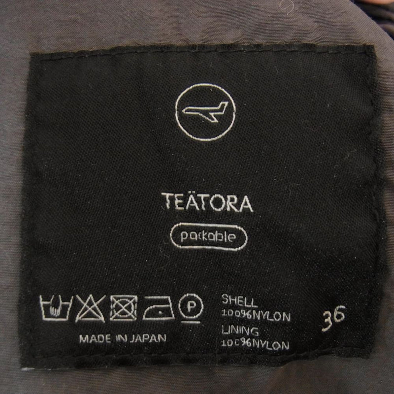 TEATORA テアトラ tt-102-P DEVICE COAT packable パッカブル ナイロン デバイス コート グレー系 36【中古】