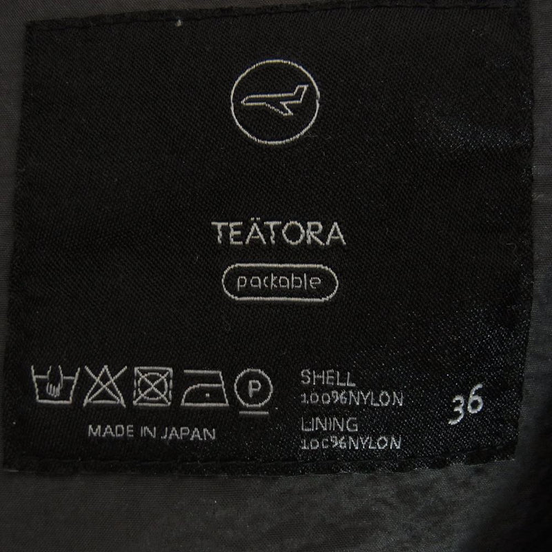 TEATORA テアトラ tt-104-P SOUVENIR HUNTER PACKABL パッカブル ナイロン コート チャコール系 36【中古】