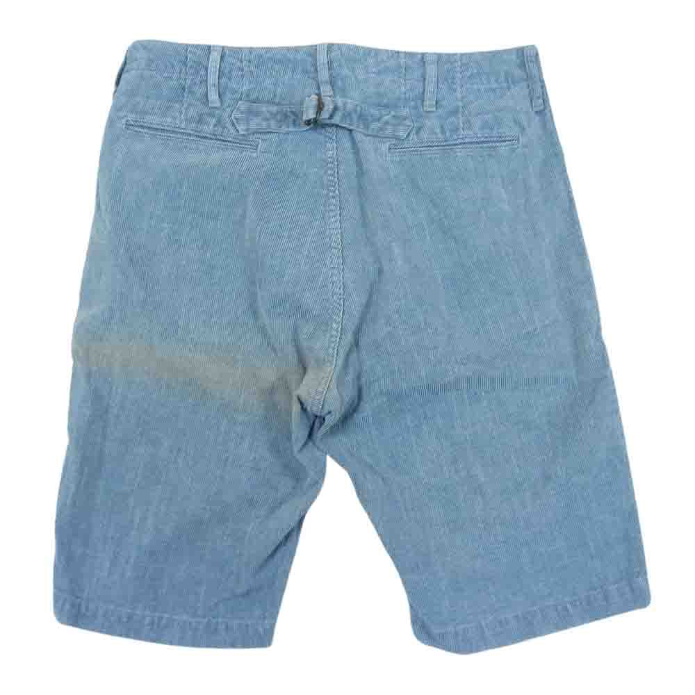 VISVIM ビズビム 13SS 0113105008027 CHINO SHORTS KANO CORDUROY ショーツ コーデュロイ ショート パンツ ライトブルー系 1【中古】
