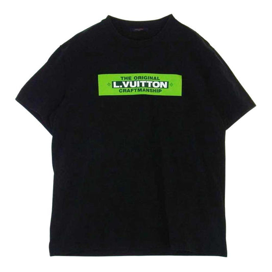 LOUIS VUITTON ルイ・ヴィトン HMY61WDT3 CRAFTMAN SHIP ロゴ プリント Tシャツ 半袖 ブラック系 5L【中古】