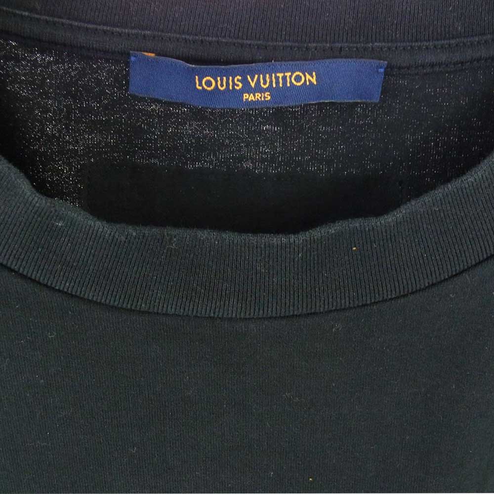 LOUIS VUITTON ルイ・ヴィトン HMY61WDT3 CRAFTMAN SHIP ロゴ プリント Tシャツ 半袖 ブラック系 5L【中古】