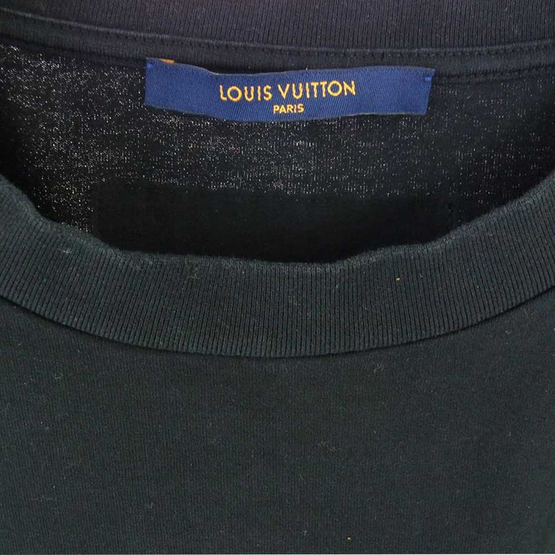 LOUIS VUITTON ルイ・ヴィトン HMY61WDT3 CRAFTMAN SHIP ロゴ プリント Tシャツ 半袖 ブラック系 5L【中古】