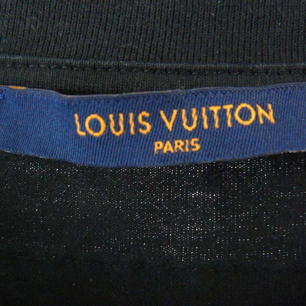 LOUIS VUITTON ルイ・ヴィトン HMY61WDT3 CRAFTMAN SHIP ロゴ プリント Tシャツ 半袖 ブラック系 5L【中古】