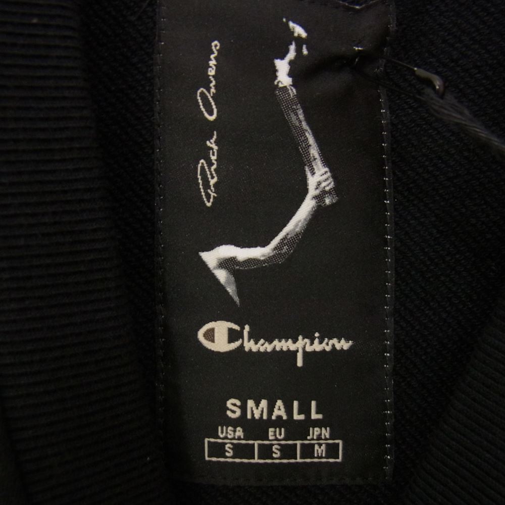 Rick Owens リックオウエンス Champion チャンピオン CM2180005 216760 20SS PULLOVER SWEAT 刺繍 ロゴ スウェット ブラック系 M【極上美品】【中古】
