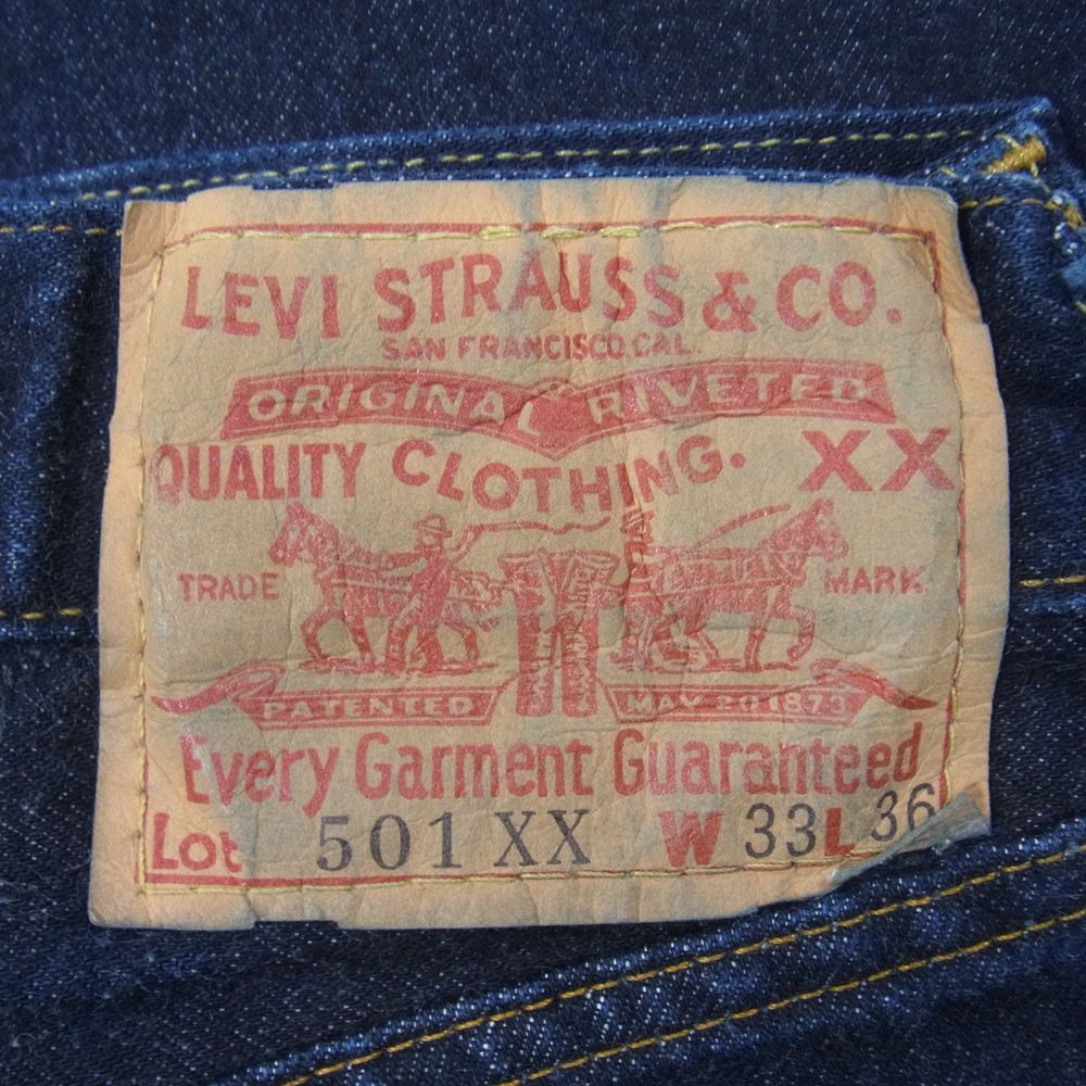 Levi's リーバイス 501XX 0003  USA製 501XX 復刻 モデル 裏刻印555 レプリカ デニム パンツ インディゴブルー系 33【中古】