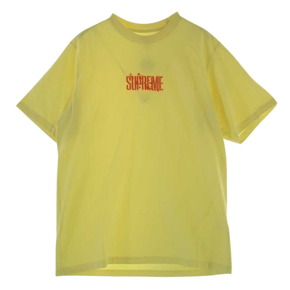 Supreme シュプリーム 21SS Splatter S/S Top スプラッター 半袖 Tシャツ イエロー系 M【極上美品】【中古】