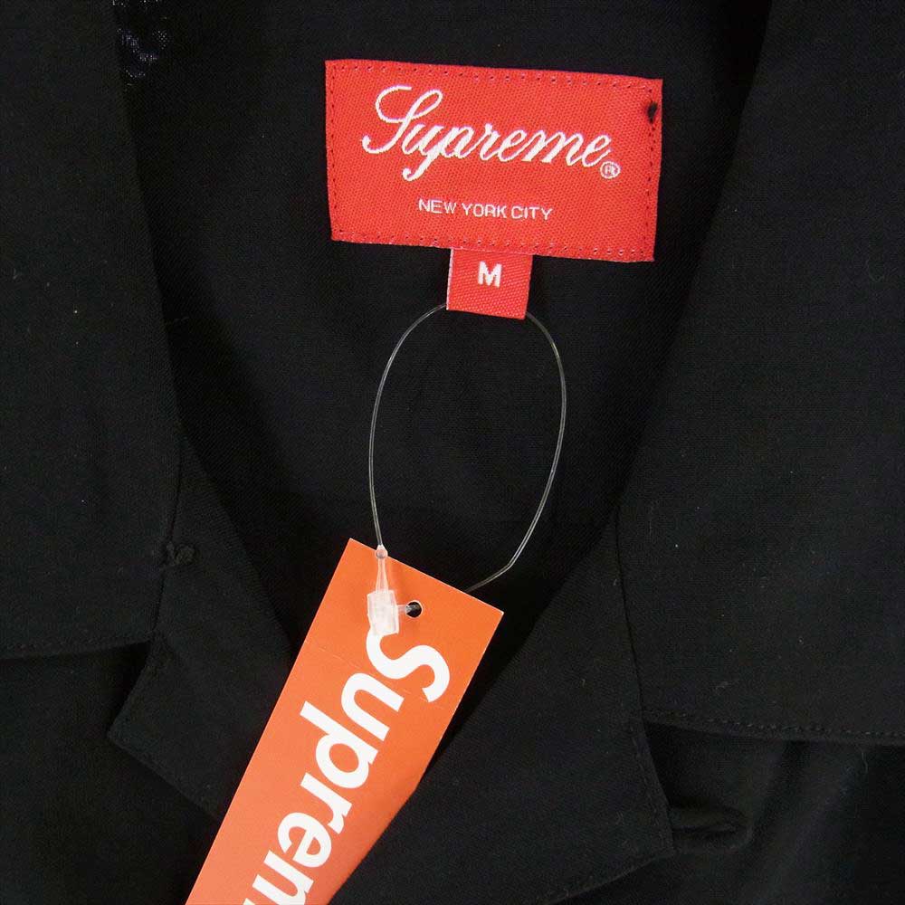Supreme シュプリーム 18SS Dragon Rayon Shirt ドラゴン レーヨン 半袖 シャツ ブラック系 M【新古品】【未使用】【中古】