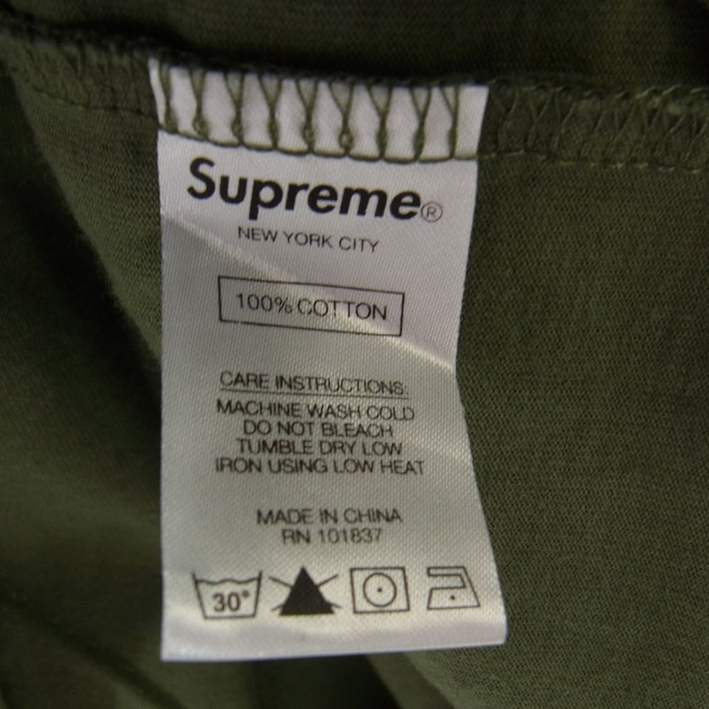 Supreme シュプリーム 21SS Floral Applique S/S Top フローラル アップリケ 半袖 Tシャツ グリーン系 M【極上美品】【中古】