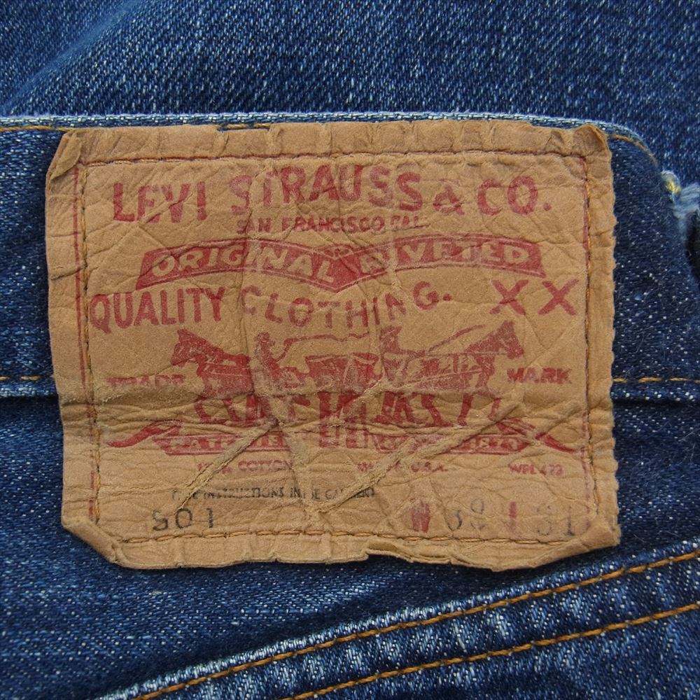 Levi's リーバイス スモールe 66前期 ボタン裏6刻印 ヴィンテージ 501 デニムパンツ インディゴブルー系【中古】