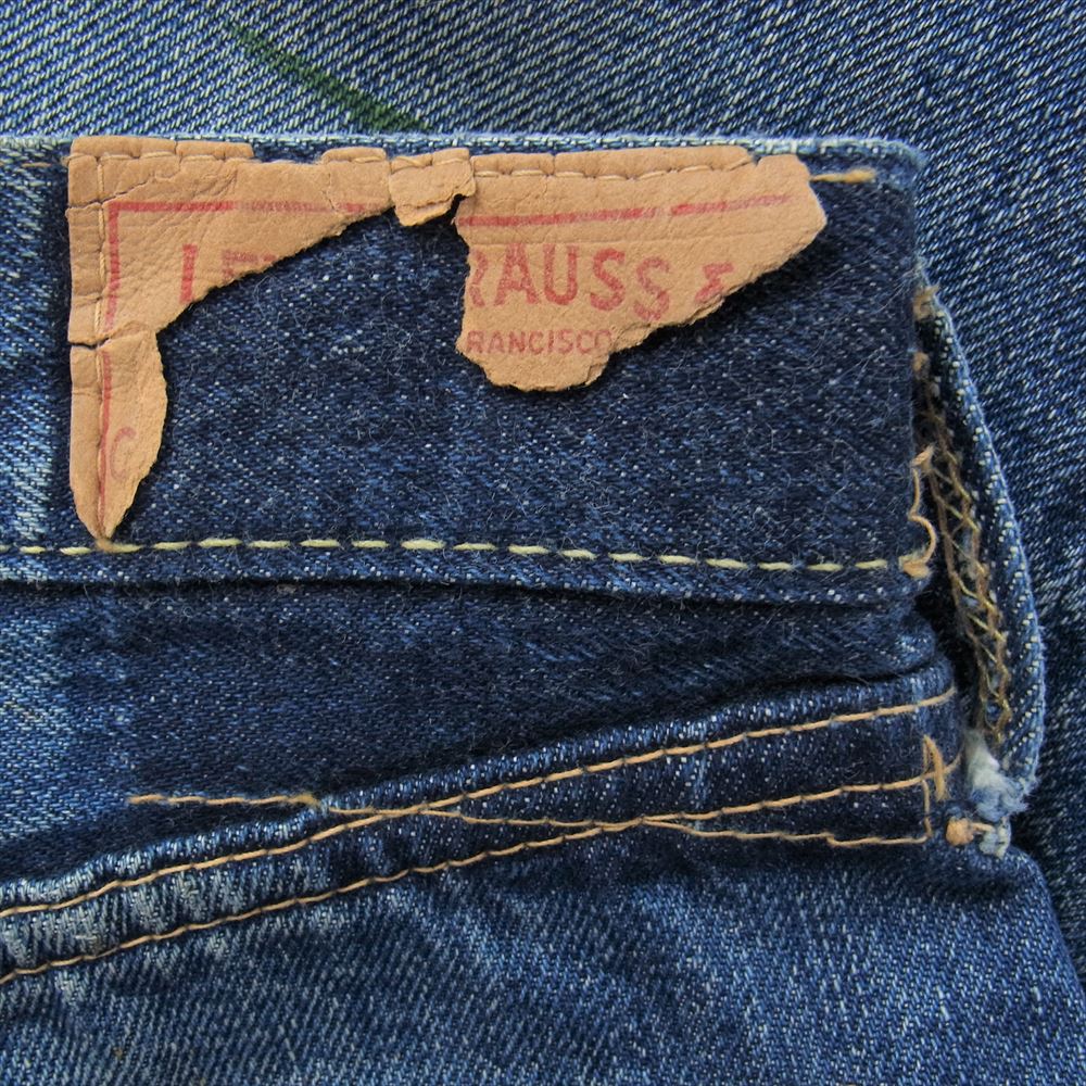 Levi's リーバイス 60s 後期 ヴィンテージ 501 ボタン裏刻印L BigE ウエストシングル デニムパンツ 赤耳 インディゴブルー系【中古】