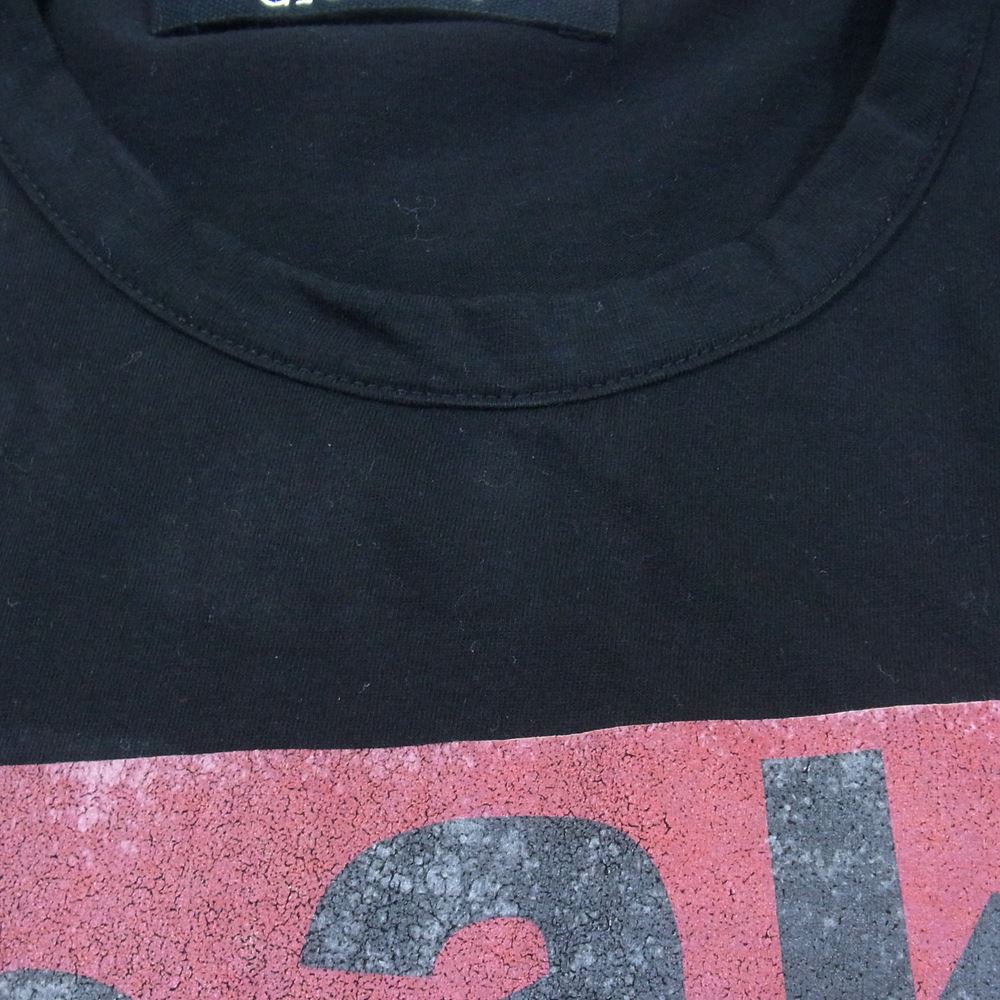 Yohji Yamamoto ヨウジヤマモト GroudY GR-T57-019 プリント Tシャツ 半袖 ブラック系 3【中古】