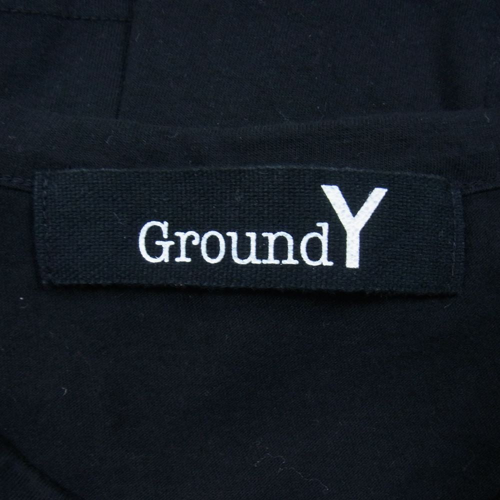 Yohji Yamamoto ヨウジヤマモト GroudY GR-T57-019 プリント Tシャツ 半袖 ブラック系 3【中古】