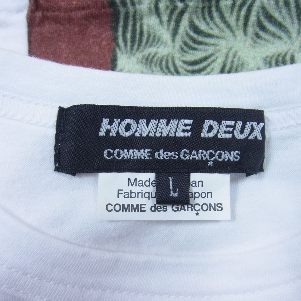 COMME des GARCONS HOMME DEUX コムデギャルソンオムドゥ 18SS DA-T004 Barry McGee FACE TEE プリント Tシャツ ホワイト系 L【中古】