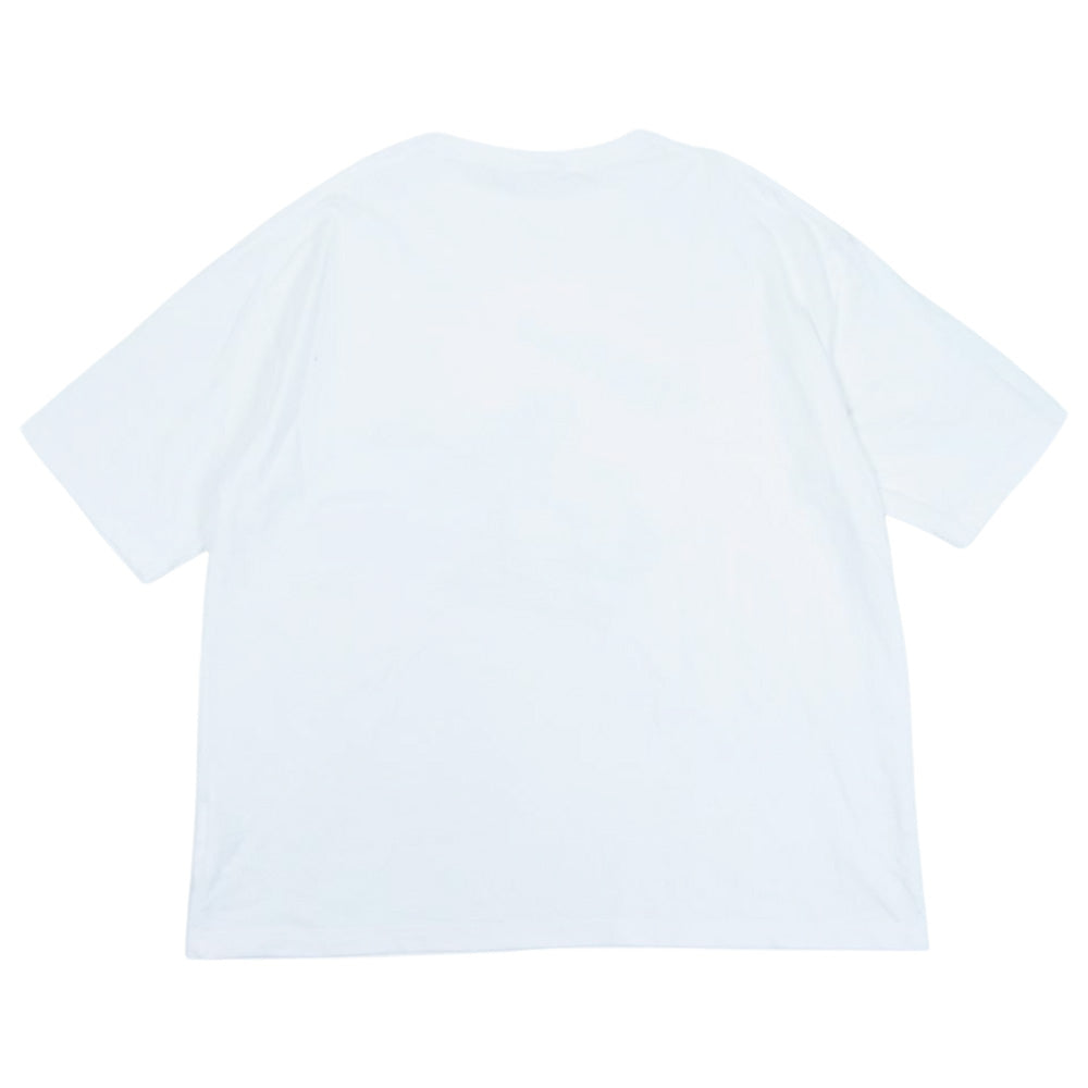 Yohji Yamamoto ヨウジヤマモト GroudY GN-T48-072 河鍋暁斎 三味線を弾く骸骨下絵 プリント Tシャツ 半袖 ホワイト系 4【中古】