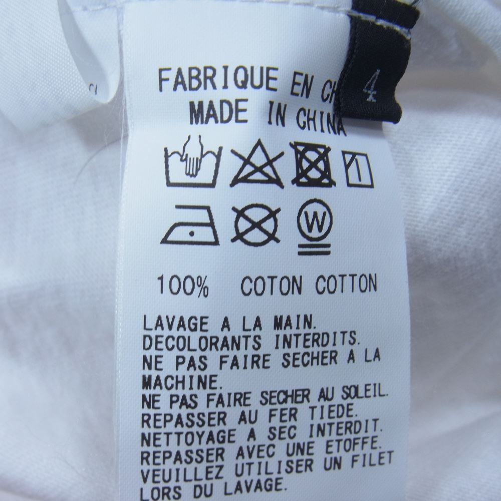 Yohji Yamamoto ヨウジヤマモト GroudY GN-T48-072 河鍋暁斎 三味線を弾く骸骨下絵 プリント Tシャツ 半袖 ホワイト系 4【中古】