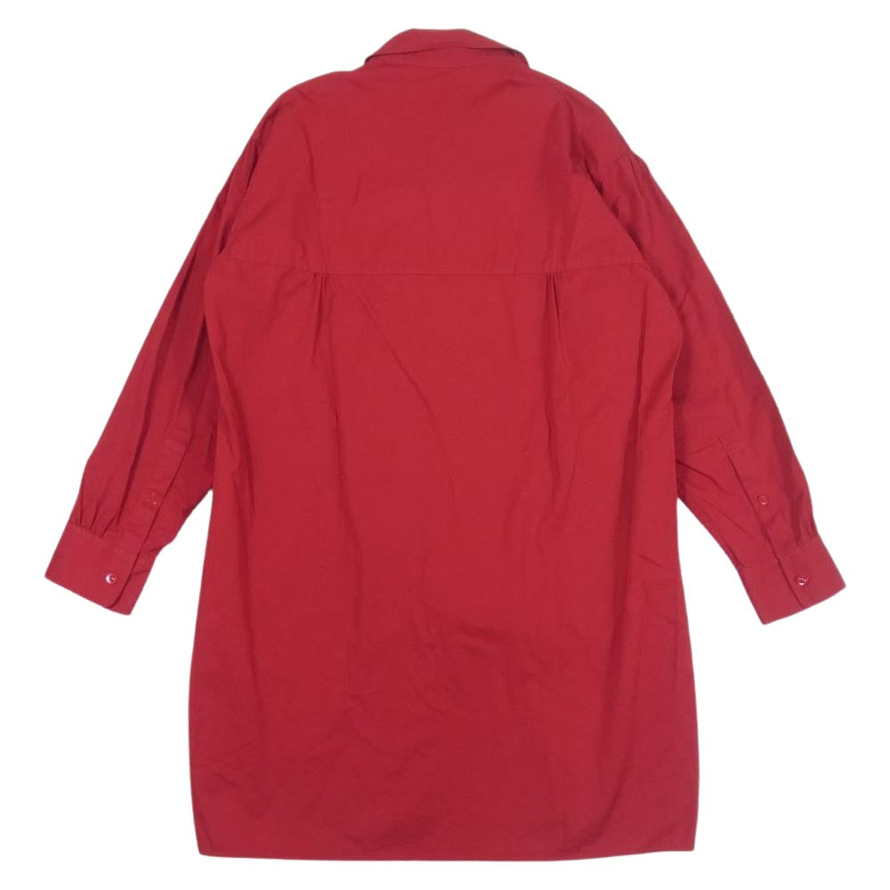 Y's Yohji Yamamoto ワイズ ヨウジヤマモト YA-B14-055 BANG ON ! ワイズ バングオン コットン バーバリー 切り替え ビッグ シャツ レッド系 表記無し【中古】