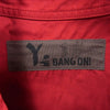 Y's Yohji Yamamoto ワイズ ヨウジヤマモト YA-B14-055 BANG ON ! ワイズ バングオン コットン バーバリー 切り替え ビッグ シャツ レッド系 表記無し【中古】