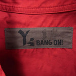 Y's Yohji Yamamoto ワイズ ヨウジヤマモト YA-B14-055 BANG ON ! ワイズ バングオン コットン バーバリー 切り替え ビッグ シャツ レッド系 表記無し【中古】