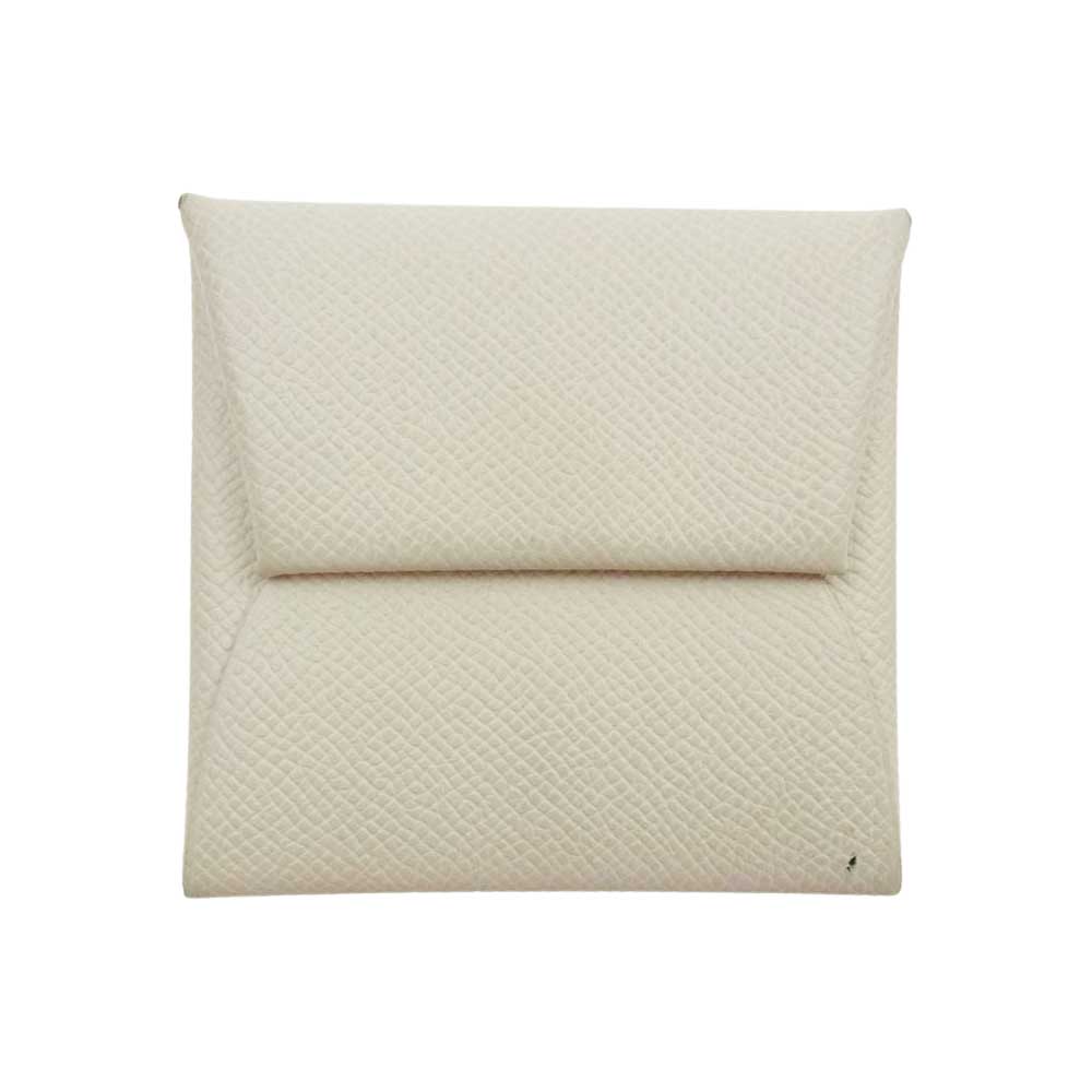 HERMES エルメス バスティア T刻印 レザー コインケース 小銭入れ オフホワイト系【中古】