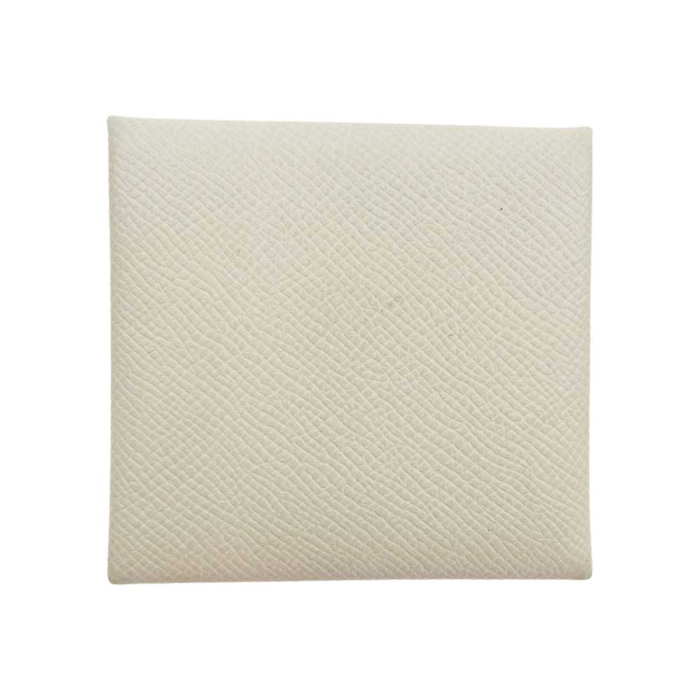 HERMES エルメス バスティア T刻印 レザー コインケース 小銭入れ オフホワイト系【中古】