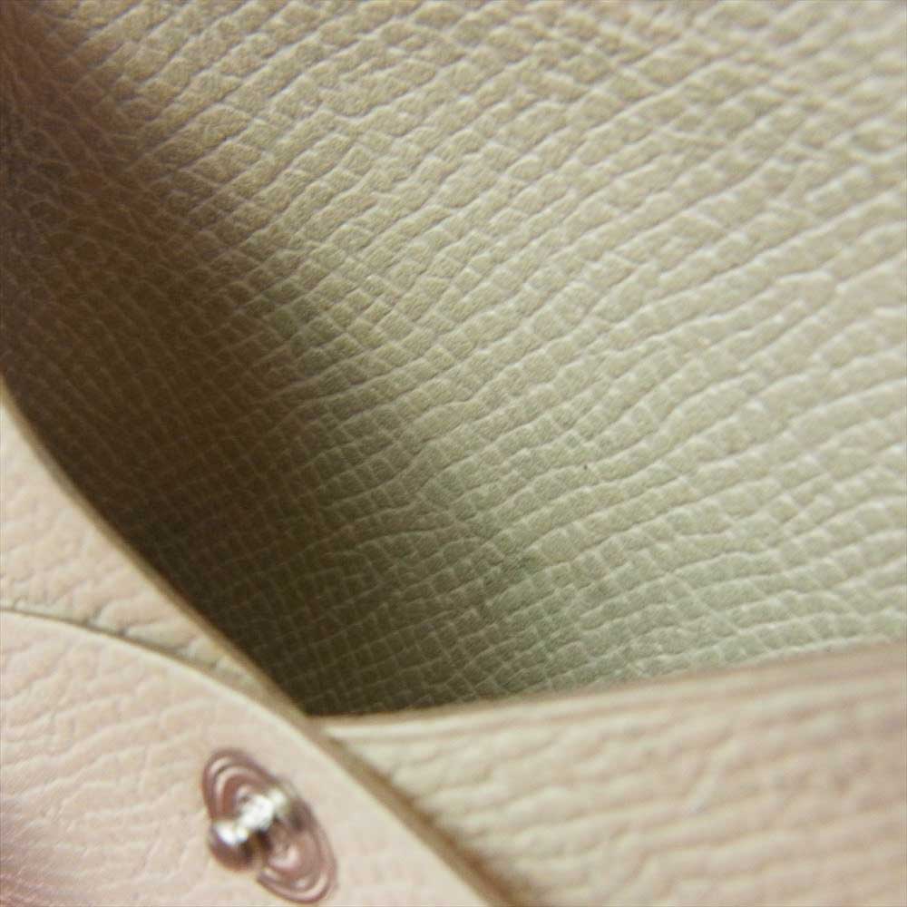 HERMES エルメス バスティア T刻印 レザー コインケース 小銭入れ オフホワイト系【中古】