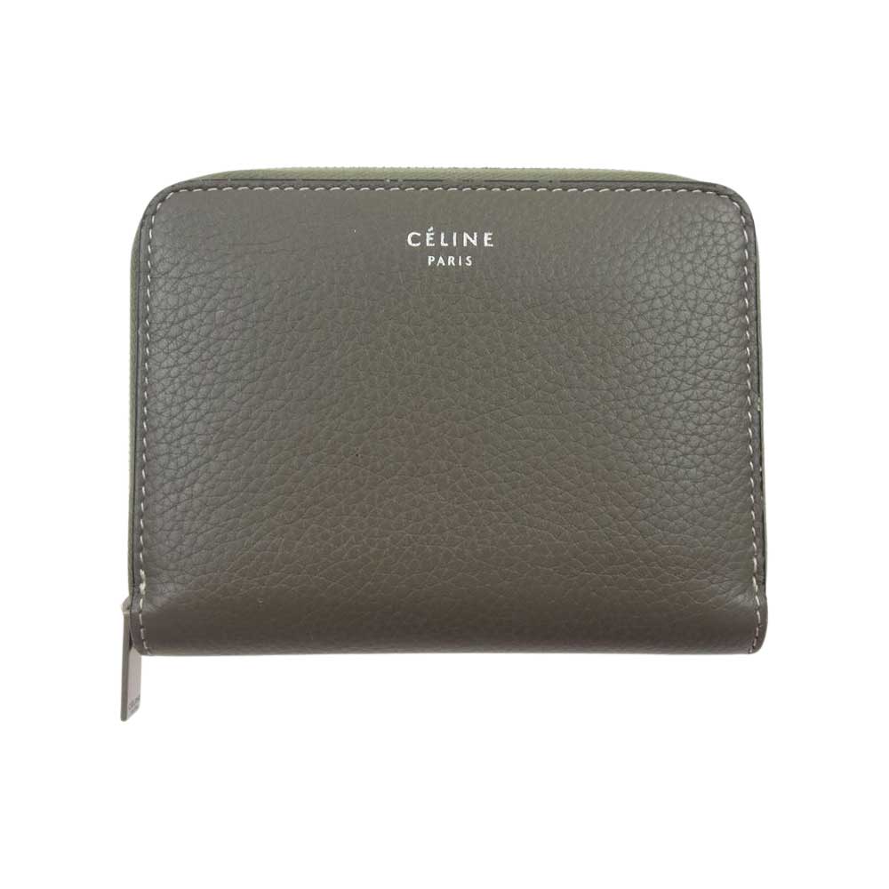 CELINE セリーヌ コインケース ミニ コンパクト ウォレット 財布 グレー系【中古】