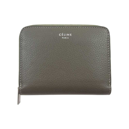 CELINE セリーヌ コインケース ミニ コンパクト ウォレット 財布 グレー系【中古】