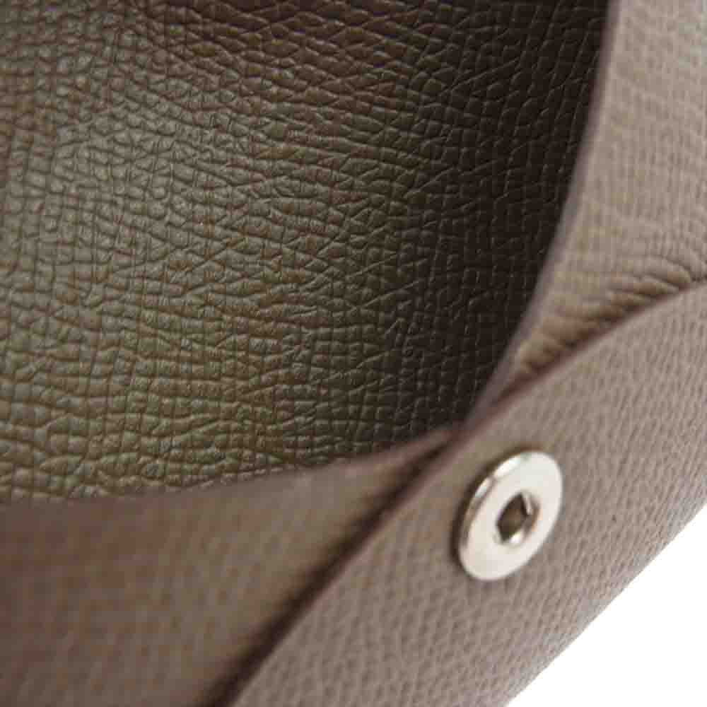 HERMES エルメス カルヴィ □R レザー カードケース ベージュ系【中古】