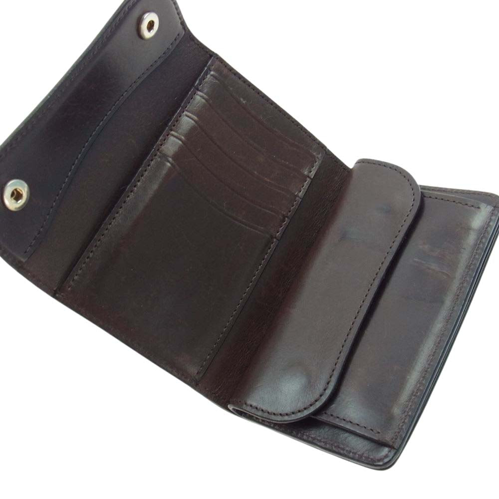 WILDSWANS ワイルドスワンズ BYRNE バーン 三つ折り 財布 ウォレット ダークブラウン系【中古】