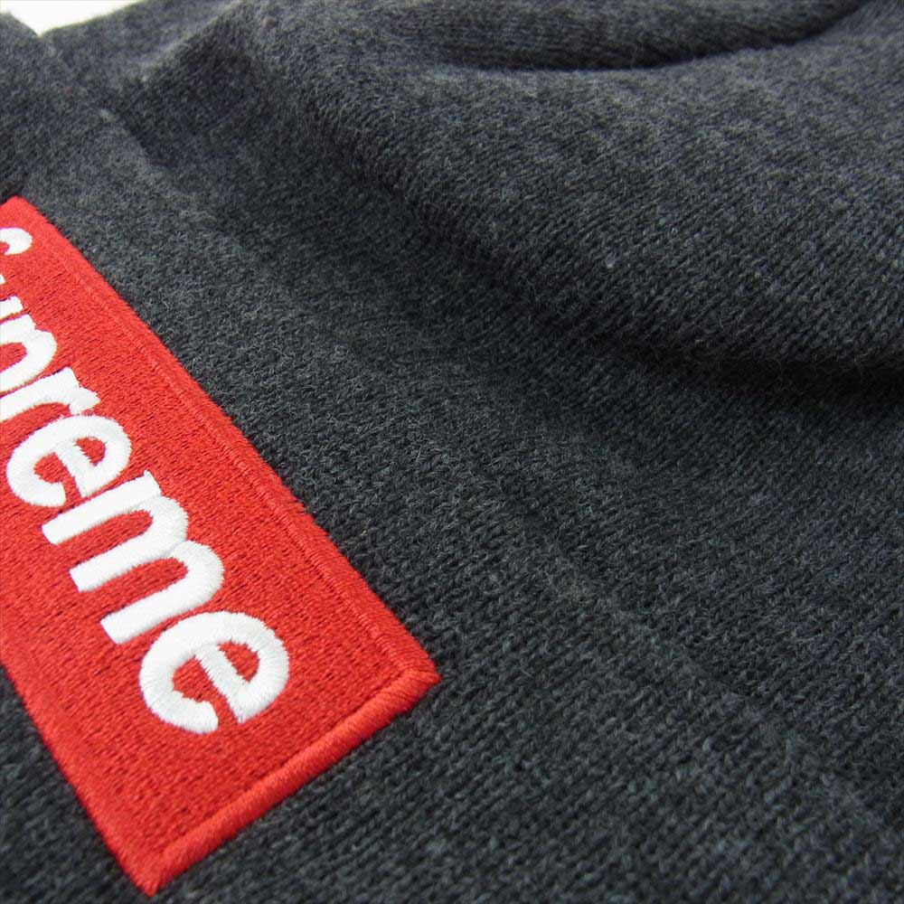 Supreme シュプリーム 21AW New Era ニューエラ Box Logo Beanie ボックス ロゴビーニー ニットキャップ チャコールグレー ダークグレー系【中古】