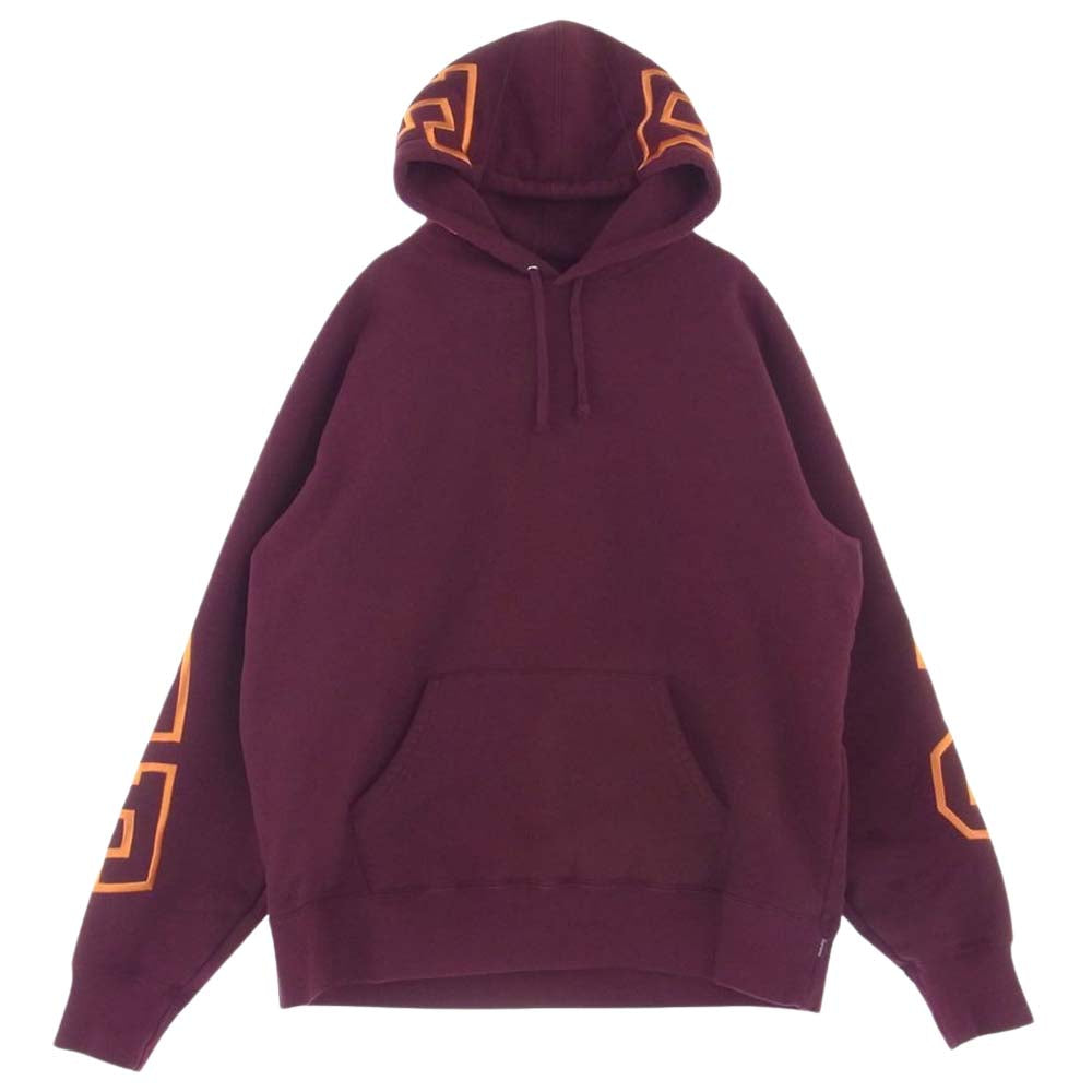 Supreme シュプリーム 22AW State Hooded Sweatshirt ステイト フーデッド スウェット パーカー レッド系 M【中古】