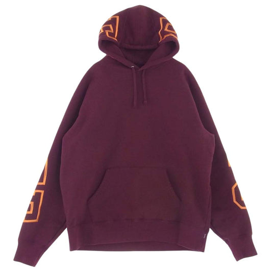 Supreme シュプリーム 22AW State Hooded Sweatshirt ステイト フーデッド スウェット パーカー レッド系 M【中古】