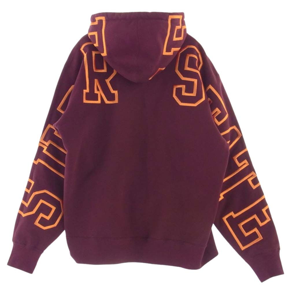 Supreme シュプリーム 22AW State Hooded Sweatshirt ステイト フーデッド スウェット パーカー レッド系 M【中古】