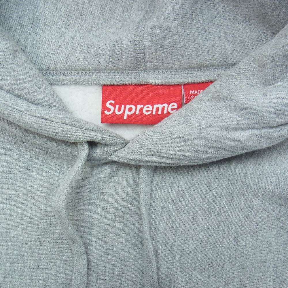 Supreme シュプリーム 21SS Chalk Logo Hooded Sweatshirt チョーク ボックスロゴ プルオーバー スウェットパーカー グレー系 S【中古】