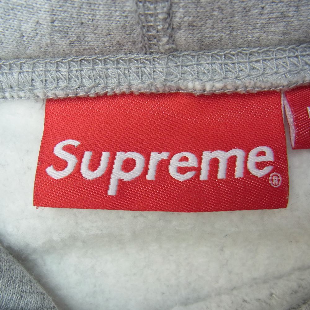 Supreme シュプリーム 21SS Chalk Logo Hooded Sweatshirt チョーク ボックスロゴ プルオーバー スウェットパーカー グレー系 S【中古】