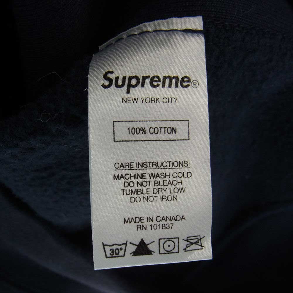 Supreme シュプリーム 20AW Cross Box Logo Hooded Sweatshirt クロス ボックス ロゴ フーデッド スウェット プルオーバ― パーカー ネイビー系 S【中古】