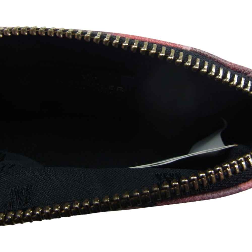 MONCLER モンクレール BEAUTY CASE 総柄 化粧 ポーチ レッド系【中古】