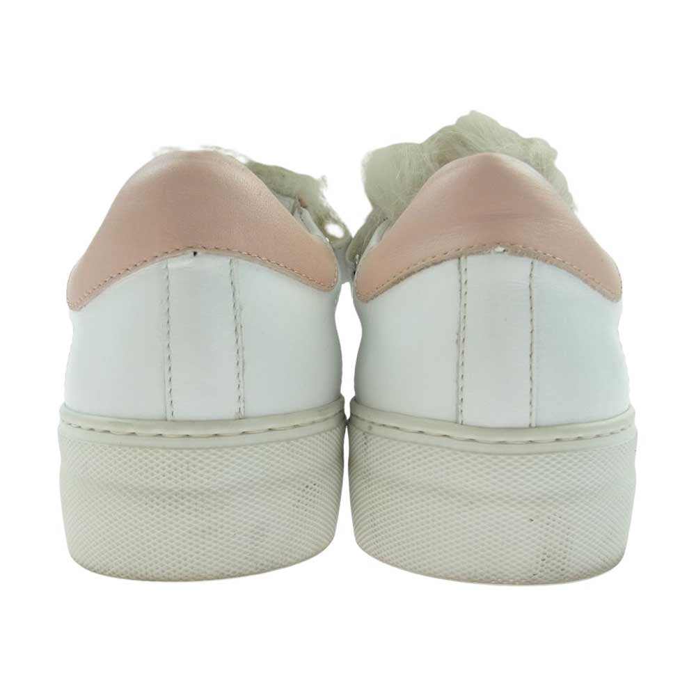 MONCLER モンクレール VICTOIRE ファー スニーカー ホワイト系 TG37【中古】