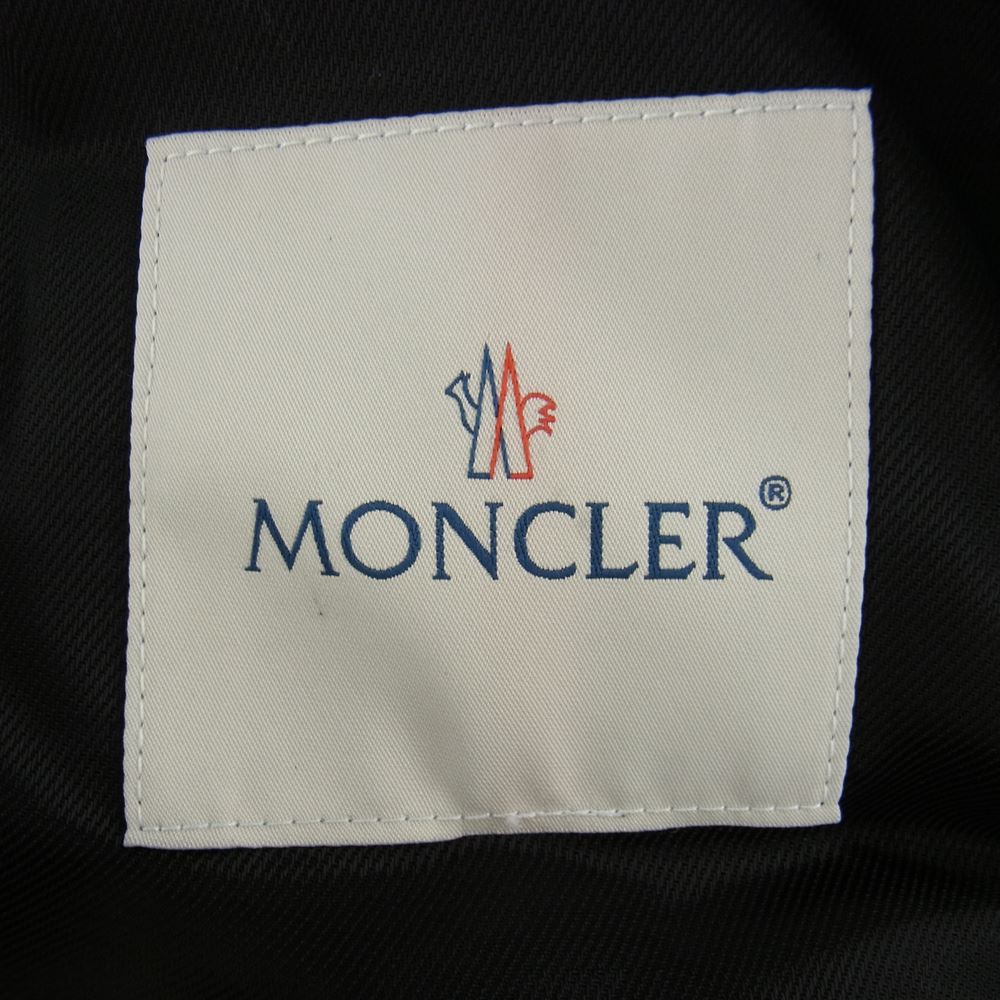 MONCLER モンクレール 21AW G209U1A000225099H  × FRAGMENT × Lewis Leathers DWAYNE CYCLONE フラグメント ルイスレザー ドゥエイン サイクロン ホースハイド ロゴプリント ダブルライダース ジャケット  ブラック系 40 2【新古品】【未使用】【中古】
