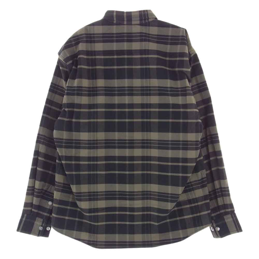 THE NORTH FACE ノースフェイス NR62031 L/S Stretch Flannel Shirt チェック フランネル シャツ ブラウン系 M【中古】