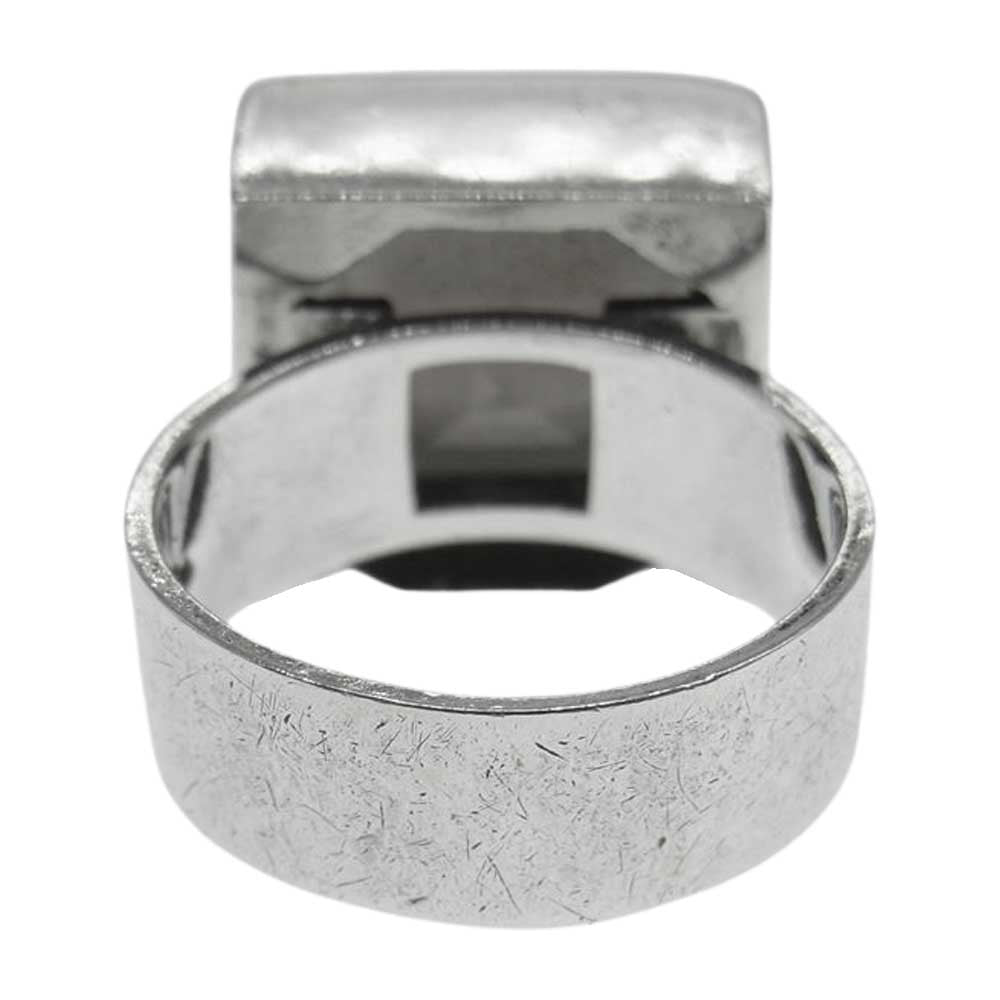 アガット スモーキークォーツ スクエア リング シルバー系【中古】