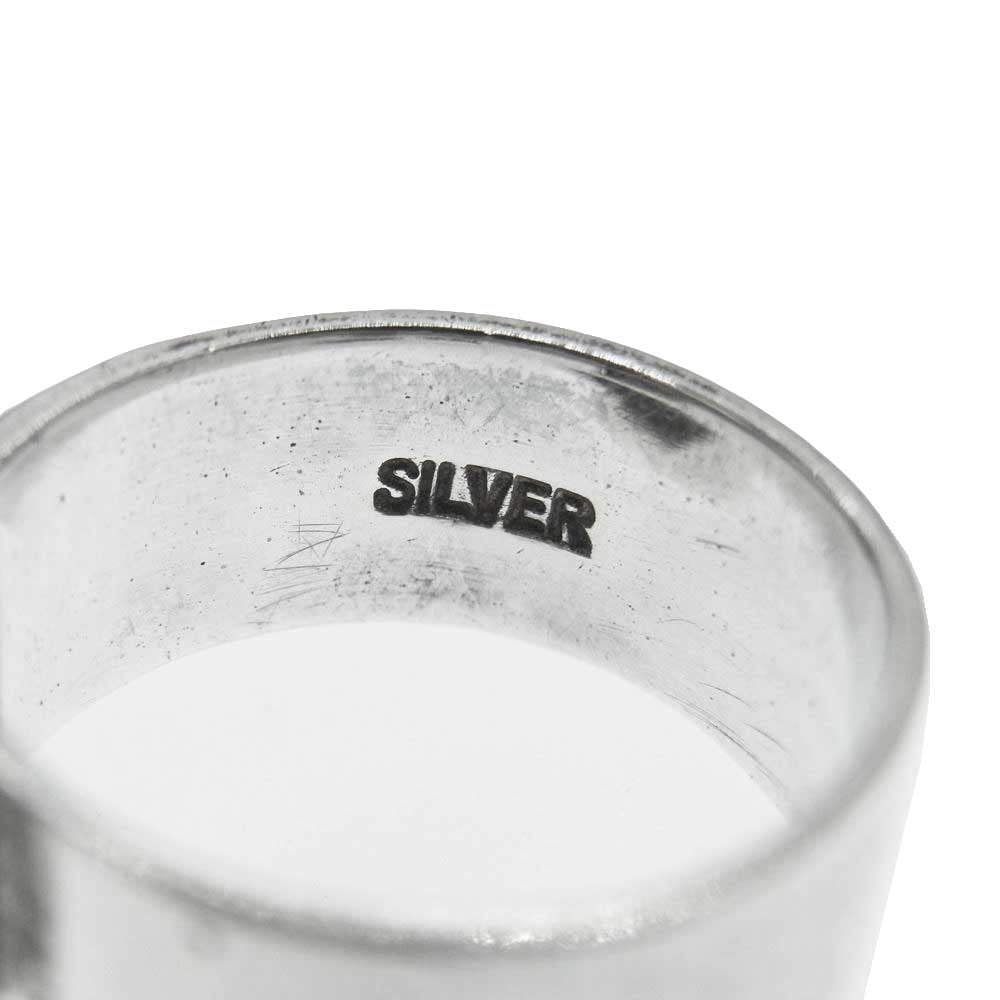 アガット スモーキークォーツ スクエア リング シルバー系【中古】