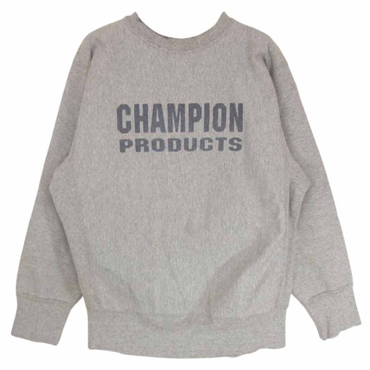 Champion チャンピオン REVERSE WEAVE 染み込みプリント スウェット トレーナー グレー系 M【中古】