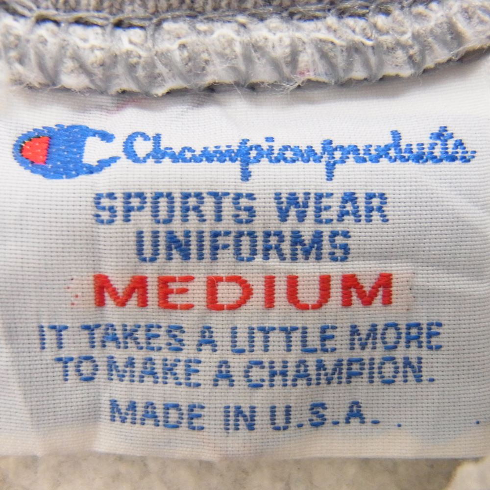 Champion チャンピオン REVERSE WEAVE 染み込みプリント スウェット トレーナー グレー系 M【中古】