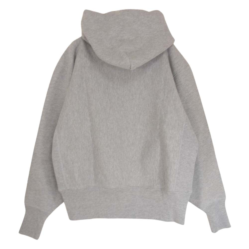 Champion チャンピオン REVERSE WEAVE 染み込みプリント スウェット パーカー グレー系 M【中古】
