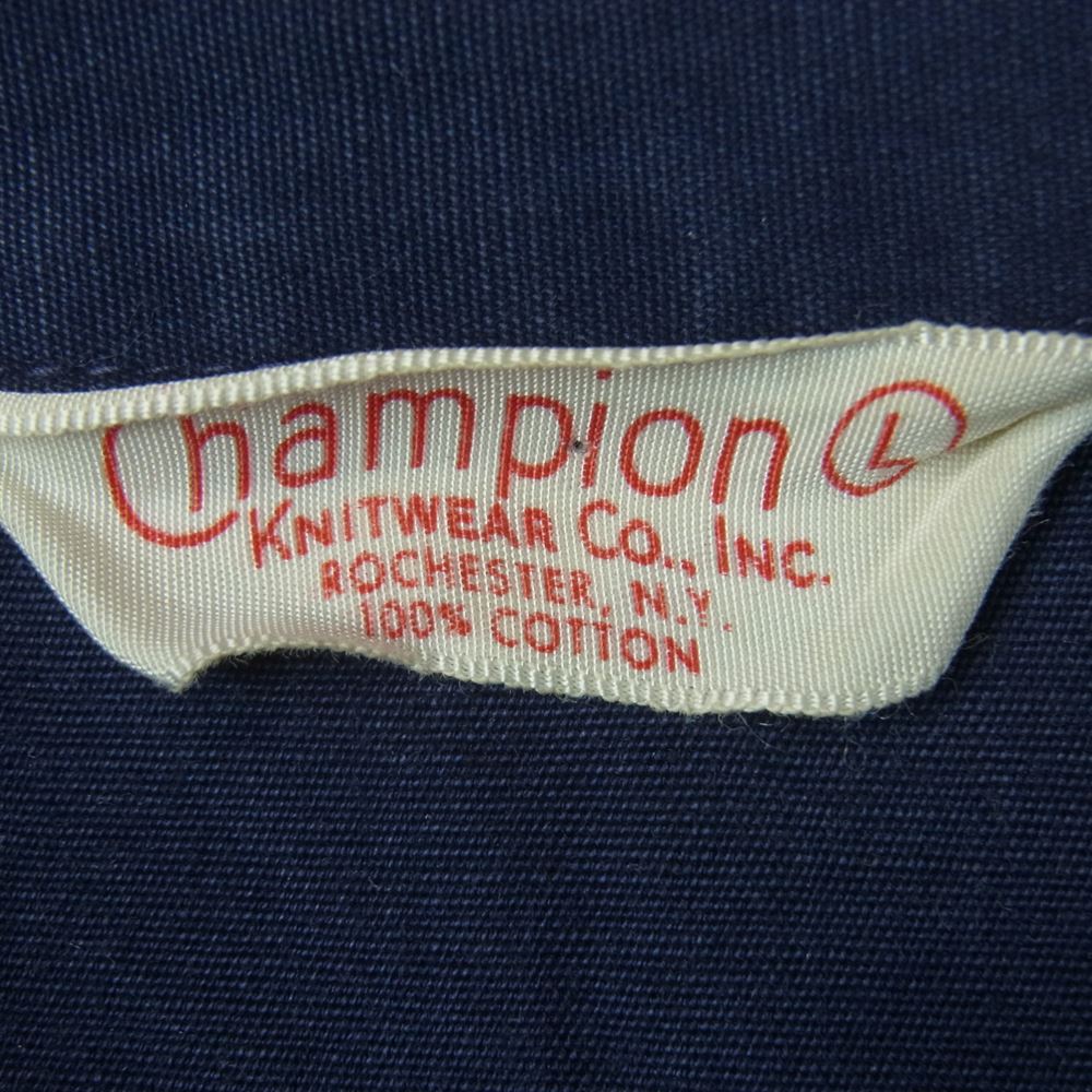 Champion チャンピオン ヴィンテージ TALON タロンジップ スウィングトップ ブルゾン コットン ネイビー系 L【中古】